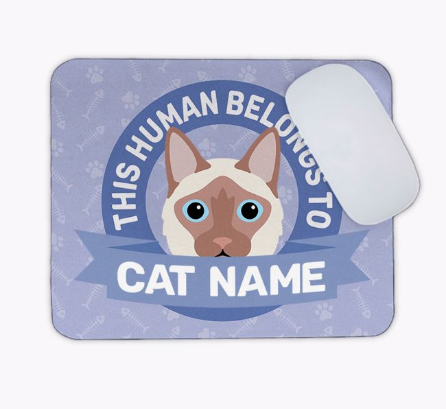 This Human Belongs To...: Personalised {breedCommonName} Mouse Mat